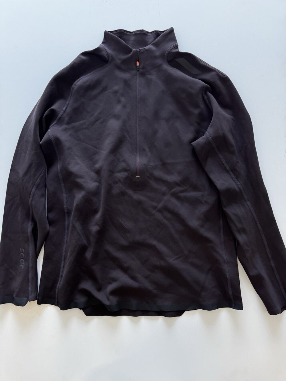 Soar Running Men’s Advanced Windbreaker Quarter Zip Jacket Black XXL